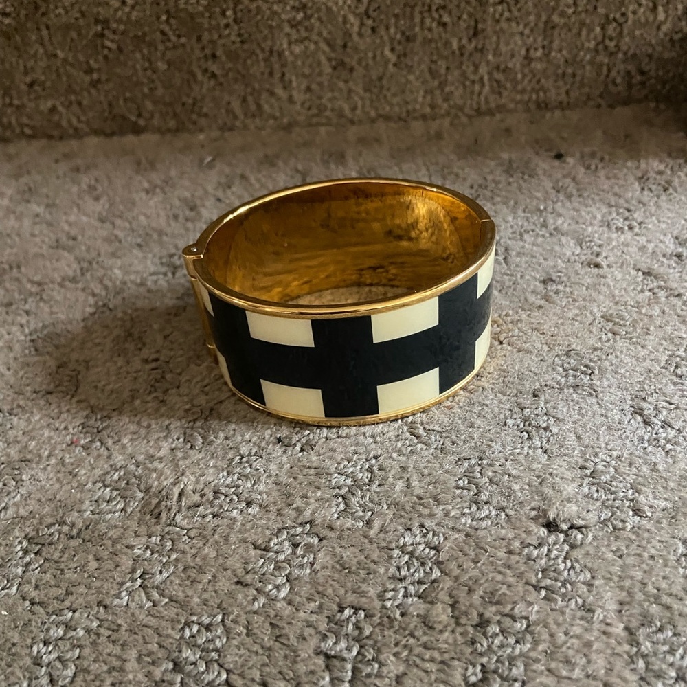 Kate Spade checked hinge bracelet